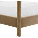  Meridian Dawson Beige Velvet Upholstered Queen Bed IMAGE 8