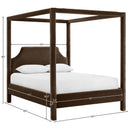  Meridian Dawson Brown Velvet Upholstered Full Bed IMAGE 11