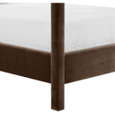  Meridian Dawson Brown Velvet Upholstered King Bed IMAGE 8