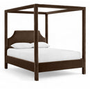  Meridian Dawson Brown Velvet Upholstered Queen Bed IMAGE 1
