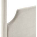  Meridian Dawson Cream Velvet Upholstered Full Bed IMAGE 9