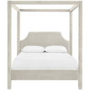  Meridian Dawson Cream Velvet Upholstered Queen Bed IMAGE 3