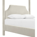  Meridian Dawson Cream Velvet Upholstered Queen Bed IMAGE 7