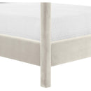  Meridian Dawson Cream Velvet Upholstered Queen Bed IMAGE 8