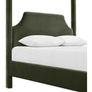  Meridian Dawson Green Velvet Upholstered Full Bed IMAGE 7