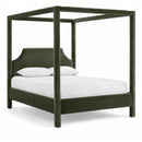  Meridian Dawson Green Velvet Upholstered King Bed IMAGE 1