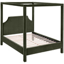  Meridian Dawson Green Velvet Upholstered King Bed IMAGE 6
