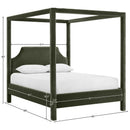  Meridian Dawson Green Velvet Upholstered Queen Bed IMAGE 11