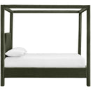  Meridian Dawson Green Velvet Upholstered Queen Bed IMAGE 4