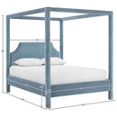  Meridian Dawson Light Blue Velvet Upholstered Full Bed IMAGE 11