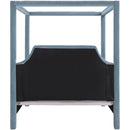  Meridian Dawson Light Blue Velvet Upholstered Full Bed IMAGE 5