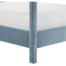  Meridian Dawson Light Blue Velvet Upholstered Queen Bed IMAGE 8