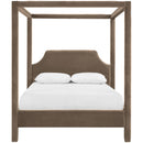  Meridian Dawson Taupe Velvet Upholstered King Bed IMAGE 3