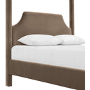  Meridian Dawson Taupe Velvet Upholstered Queen Bed IMAGE 7