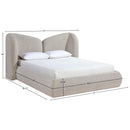  Meridian Elowen Beige Chenille Fabric Upholstered Full Bed IMAGE 10