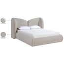  Meridian Elowen Beige Chenille Fabric Upholstered King Bed IMAGE 11