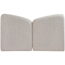  Meridian Elowen Beige Chenille Fabric Upholstered King Bed IMAGE 4