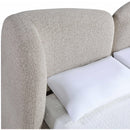 Meridian Elowen Beige Chenille Fabric Upholstered Queen Bed IMAGE 7