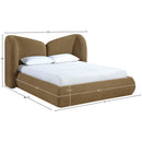  Meridian Elowen Brown Chenille Fabric Upholstered Full Bed IMAGE 10