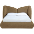  Meridian Elowen Brown Chenille Fabric Upholstered Full Bed IMAGE 2