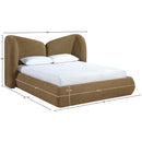  Meridian Elowen Brown Chenille Fabric Upholstered King Bed IMAGE 10