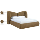  Meridian Elowen Brown Chenille Fabric Upholstered Queen Bed IMAGE 11