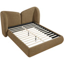  Meridian Elowen Brown Chenille Fabric Upholstered Queen Bed IMAGE 6