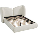  Meridian Elowen Cream Chenille Fabric Upholstered King Bed IMAGE 6