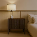  Meridian Kivo Walnut Solid Wood Nightstand IMAGE 2