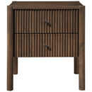  Meridian Kivo Walnut Solid Wood Nightstand IMAGE 3