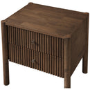  Meridian Kivo Walnut Solid Wood Nightstand IMAGE 7