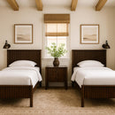  Meridian Kivo Walnut Solid Wood Twin Bed IMAGE 2