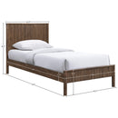  Meridian Kivo Walnut Solid Wood Twin Bed IMAGE 7