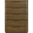  Meridian Tiberio Brown Oak Veneer And Solid Wood Chest IMAGE 2