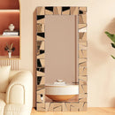 814 DECORATIVE FLOOR MIRROR IN ROSE GOLD