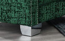 U232-S DARK GREEN CRUSHED VELVET SOFA