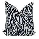 MINI ZEBRA PRINT 22x22 PILLOW COVER-BLACK&WHITE