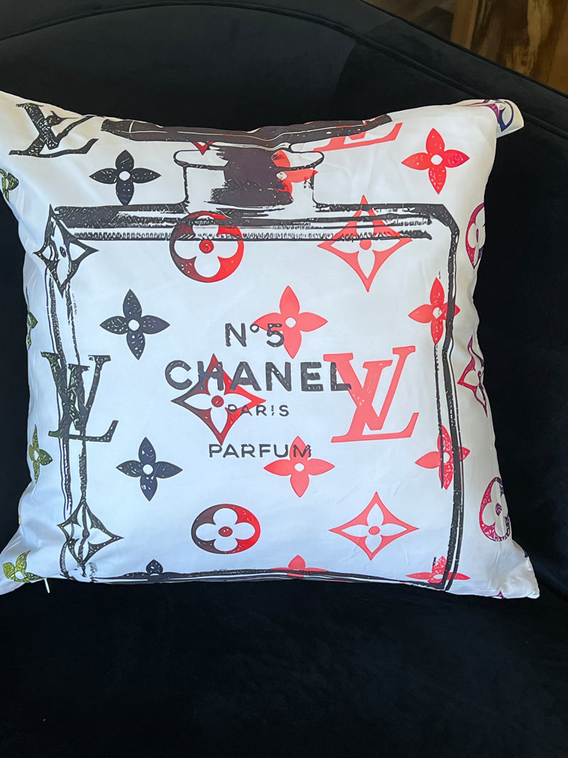 CHANEL&LV PERFUME 20X20 PILLOW COVER-MULTICOLOR