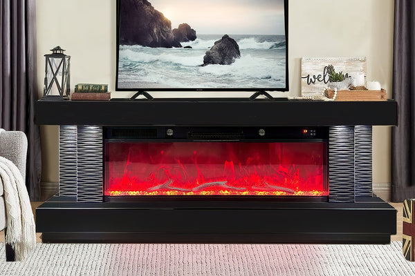 A89-TV Stand W/ Fireplace