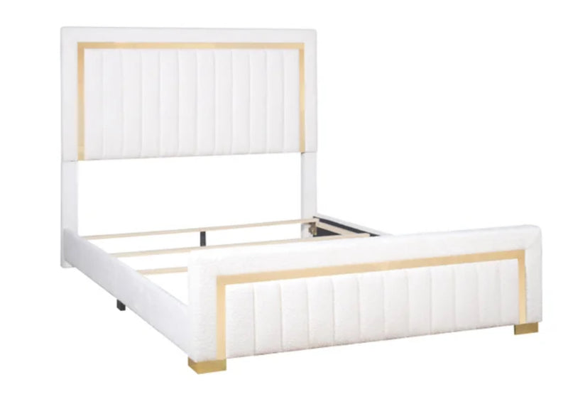 HH830-WHITE QUEEN BED