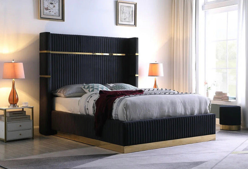Yana Black Queen Bed