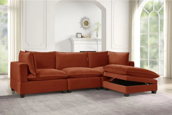 CLOUD2 RUST 4PC SECTIONAL