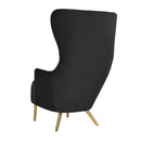 TOV-IHS44150 Julia Black Velvet Wingback Chair