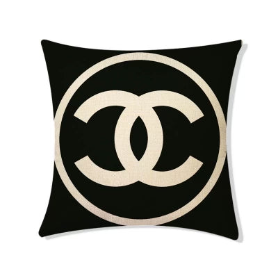 CHANEL 20x20 PILLOW COVER - BLACK IVORY