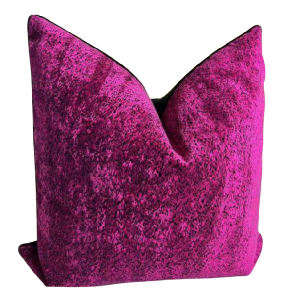 MINI CHEETAH 22x22 PILLOW COVER -PINK&BLACK