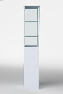 Triangular Design Curio w/ Shelves, Drawers & LED Lights 6625-CUR