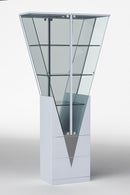 Triangular Design Curio w/ Shelves, Drawers & LED Lights 6625-CUR