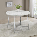 120400 Coaster Carrara Faux Marble dining table
