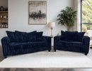 510-2PC CORDUROY BLUE 2PC SOFA & LOVESEAT