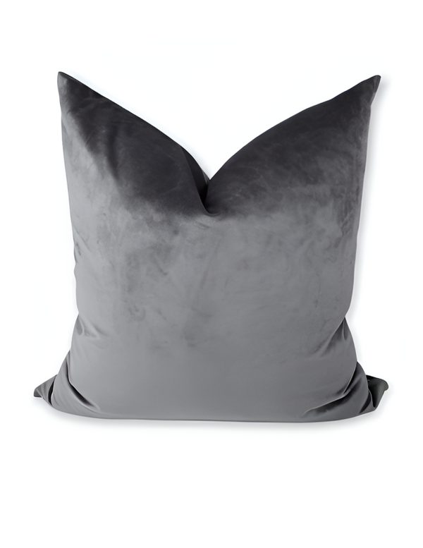 LUXE 22x22 PILLOW COVER-DARK GRAY